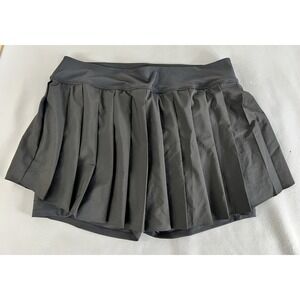 Old Navy Black Stretch Tech Quick Dry Skort Pleated Skirt XXL Preppy Academia